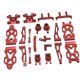 thumbnail image 4 of Accesorio de coche RC, copa trasera de Metal duradera, copa de dirección delantera para control remoto a escala 1/16 Rojo, 4 of 7