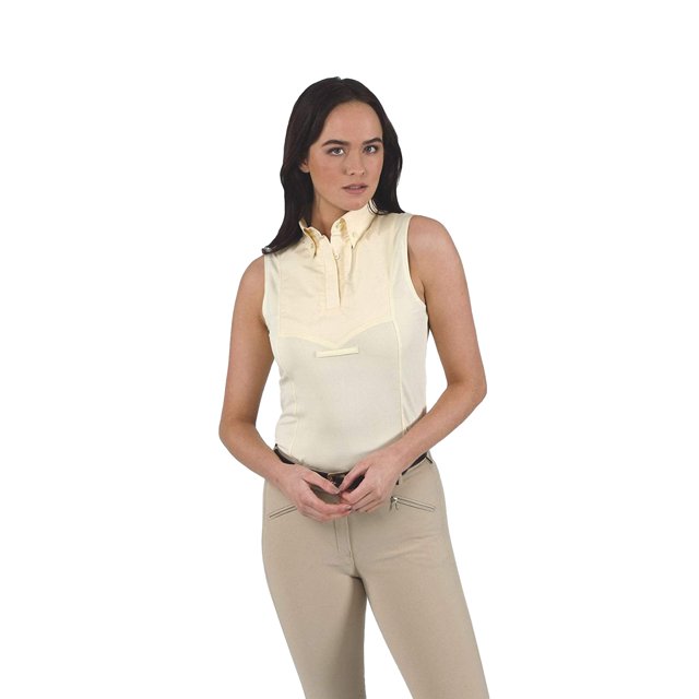 Aubrion - Camisa de Competición Sin Mangas para Mujer (Amarillo)