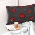 thumbnail image 6 of Kll Red Ladybugs On Dark Background Pillow Covers Envelope Closure,Super Soft And Cozy Fuzzy Fleece Pillow Case Cover 20"X30", 6 of 9