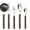Coffee, variant on Forks and Spoons Set, Wooden Handle Flatware Set 5-Piece Stainless Steel Cutlery Set Wooden Spoons Dinner Knife Dinner Fork and Spoon Set