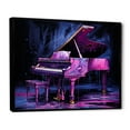 thumbnail image 2 of Designart "Neon Nocturne On The Purple Piano I" Music Floater Framed Canvas Prints, 2 of 5