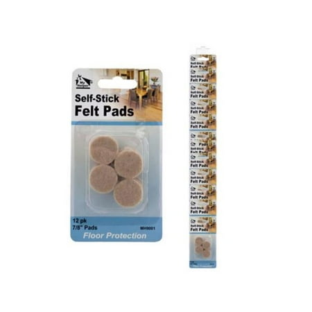 Clip Strip Floor Kole Imports HP151-72 Self-Stick Floor Protector Felt Pads Clip Strip - Pack of 72 ()
