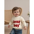 thumbnail image 3 of BemeyourBBs Toddler Baby Boys Girls Valentines Day Sweater Outfit Fall Winter Spring Clothes Long Sleeve Crew Neck Knit Pullover Tops, 3 of 9