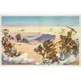 thumbnail image 2 of Udo Keppler 24x17 Gold Ornate Framed and Double Matted Museum Art Print Titled - The Fight for the Water-Hole (1912), 2 of 4