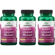 Swanson Green Lipped Mussel (Freeze-dried) - New Zealand Joint Health & Mobility Supplement - Natural Formula May Support Heart Health & Digestive Function - (60 Capsules, 500mg Each) (3 Pack)