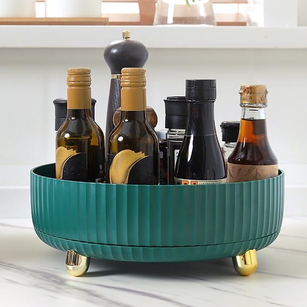 Organizador Giratorio de 360 Grados para Especias, Contenedor de Almacenamiente Resistente Para Gabinete de Cocina, Diseño Multiusos, Almacenamiente Conveniente, Tamaña
