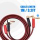 thumbnail image 2 of Cable de altavoz de cobre puro Sincero tipo L Conectores banana 1 metro Rojo Negro, 2 of 10