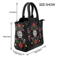 thumbnail image 3 of Sugar Skull Rivet Fashion One-Shoulder Women's Handbag Tote Bag, 3 of 6