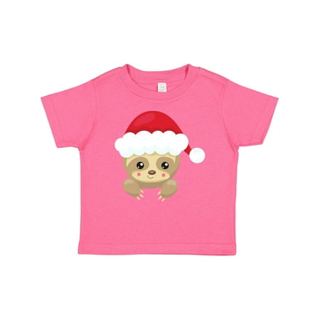 

Inktastic Christmas Sloth Cute Sloth Santa Hat Xmas Gift Baby Boy or Baby Girl T-Shirt