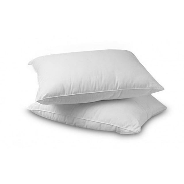 Continental Bedding White Goose Feather and Down Pillow, Set of 2