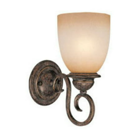 Aztec Sconce - Vaxcel Mont Blanc Bathroom Sconce - 5W in. Aztec Bronze