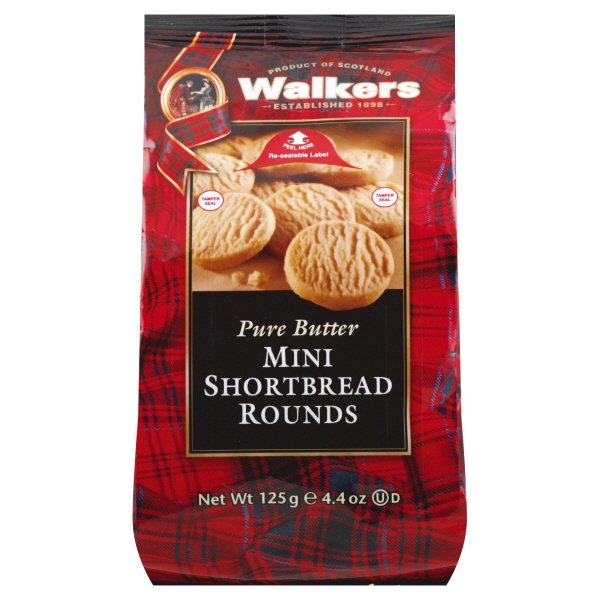Walkers Pure Butter Mini Shortbread Round Cookies, 4.4 Oz. Walmart