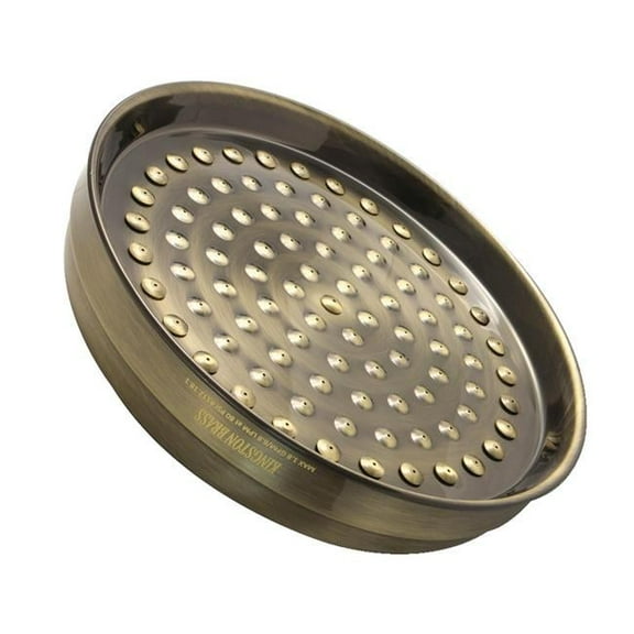 8 in. Victorian OD Raindrop Shower Head with 91 Water Channels, Antique Brass