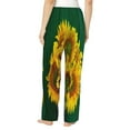 thumbnail image 3 of Sigee Sunflowers in Bucket Print Women's Soft Pajama Pants - Breathable and Comfortable Lounge Sleep Bottoms with Elastic Waistband and Pockets-Small, 3 of 9