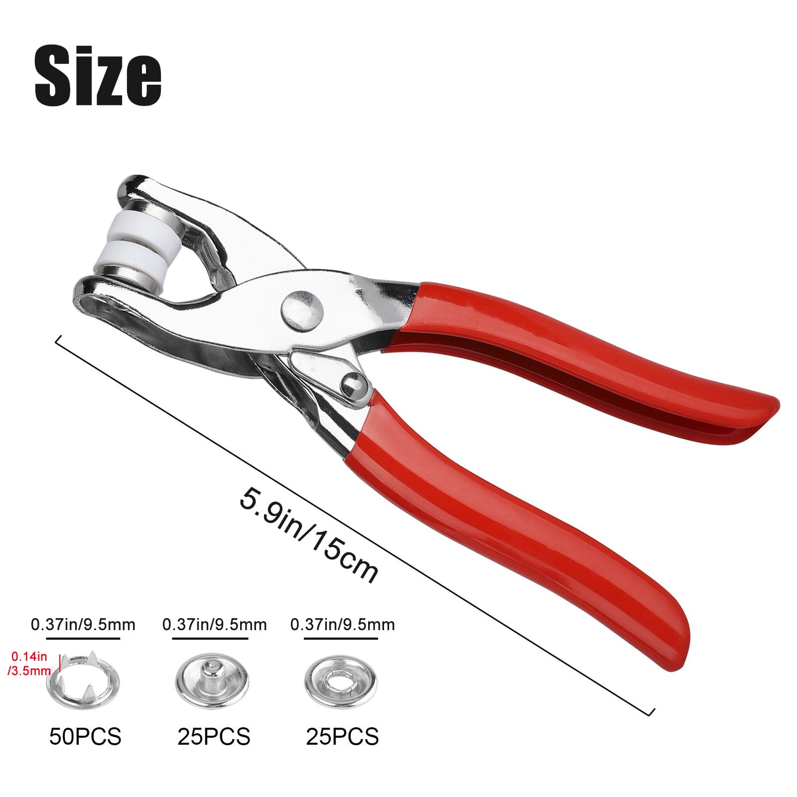 2PC/SET Revolving Belt Leather Hole Punch Pliers And Shoe Cloth Eyelet  Setter Setting Fastener Press With 100PCS Free Buttons