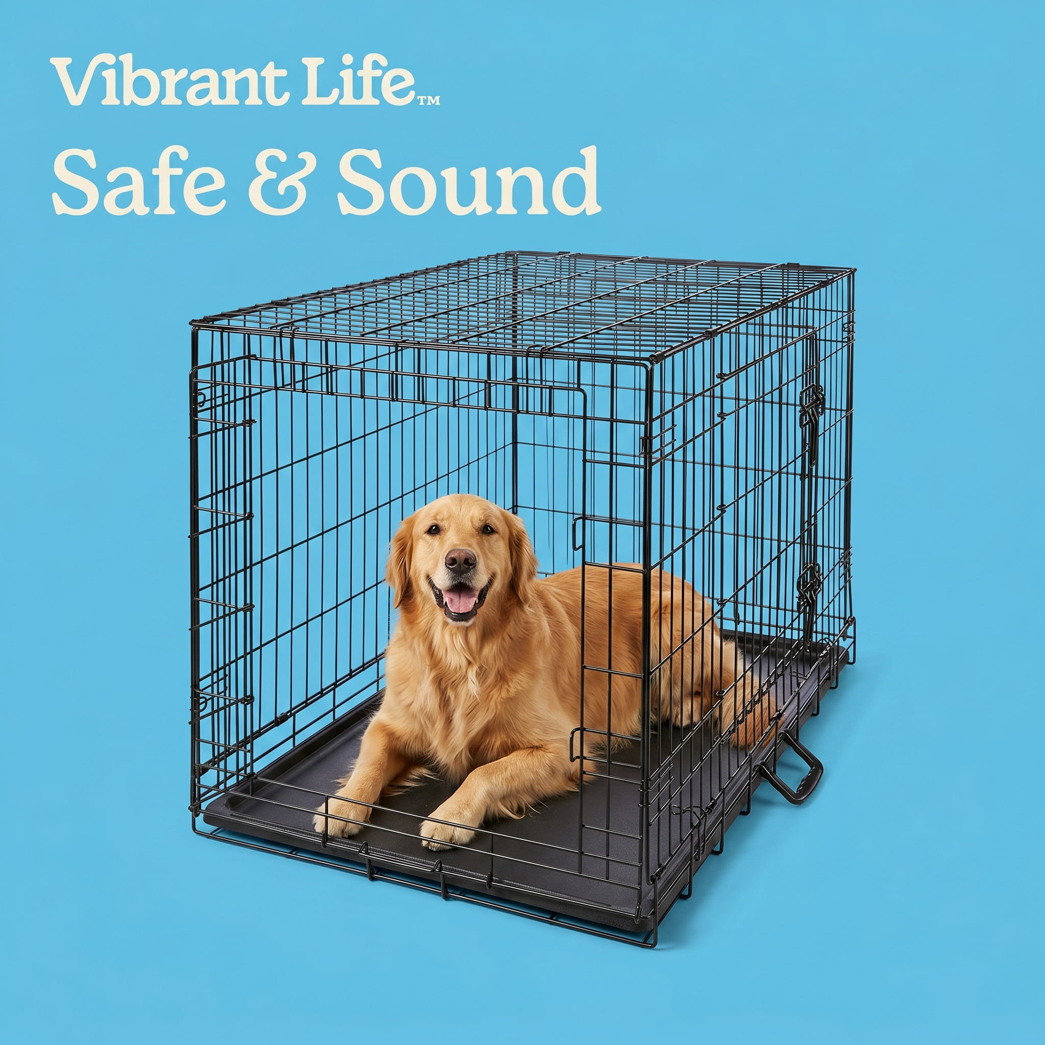 Free Shipping! Vibrant Life Double-Door Folding Metal Wire Dog