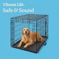 thumbnail image 4 of Vibrant Life Wire Dog Crate, Double-Door, Divider and Leak-Proof Tray, Metal, Foldable, Durable, Black, 36 in, 4 of 10