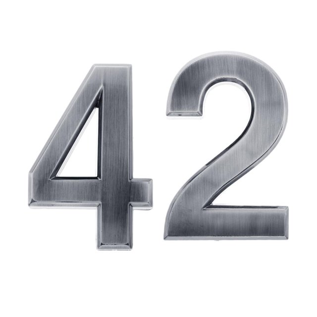 2x de Números de caja de número de puerta autoadhesiva de dirección de apartamento Puerta Zulema Signo de número de puerta