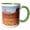 Green/White, variant on 3drose, Utah, Moab, Canyonlands Np. Potash Road, Petroglyphs - Us45 Tdr0018 - Trish Drury, 11oz Two-tone Yellow Mug