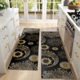 thumbnail image 4 of Kitchen Rugs Sets Of 2,Black Gothic Sun Moon Pattern Anti Fatigue Kitchen Mat Rugs Non Slip Washable,Decorative Kitchen Floor Mats for Kitchen,Sink,Laundry,17"X47", 4 of 5