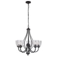 thumbnail image 3 of 49925-ESP Craftmade Lighting Serene - Five Light Chandelier in Transitional Style - 25 inches wide by 26.5 inches high-Espresso Finish-White Frosted, 3 of 3