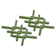 thumbnail image 1 of Uxcell 6 Pcs Trivet de silicona plegable, alfombrillas para ollas y sartenes calientes, almohadilla resistente al calor y antideslizante para sostener platos y tazas en la encimera de la cocina, verde, 1 of 7