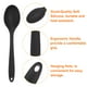 thumbnail image 4 of Uxcell 2Pcs Cucharas de Silicona Resistentes al Calor Utensilio de Cocina Cucharón para Cocinar Mezclar Revolver Servir, Negro, 4 of 6
