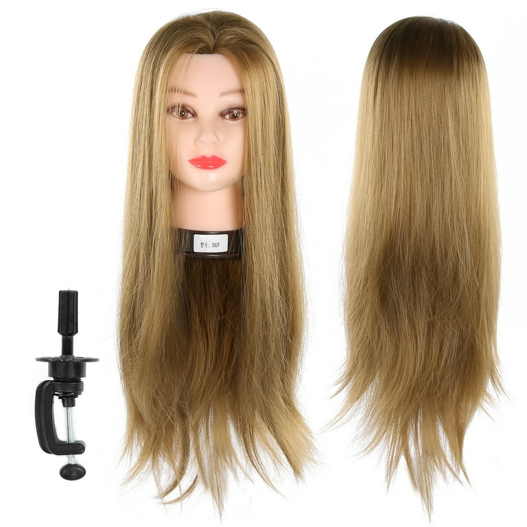 Hairdresser Training Practice Head Mannequin Head Real Hair Cosmetology  Doll Head Manikin Head Practice Dummy Head Blonde