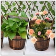 thumbnail image 4 of WEUVEB 2Set Wooden Planting Pots Balcony Railing Planter Box for Christmas Thanksgiving Decor, 4 of 8