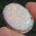 thumbnail image 6 of SmartBy Fashion Women Super Shining Oval Shape Artificial Opal Ring Finger Jewelry Gift, 6 of 7