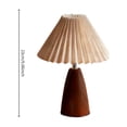 thumbnail image 5 of Walnut Shaped Desk Lamp With Pleated Shade, Faux Wood Grain Bedroom Bedside Table Lamp, Small Night Light With 3-Level Dimmable Brightness for Home Decor, 5 of 6