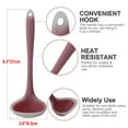 thumbnail image 2 of Unique Bargains 8.3" Soup Ladle Spoon Utensil Cooking Silicone Plum, 2 of 7