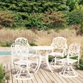 thumbnail image 1 of vidaXL 5 Piece Bistro Set Cast Aluminium White, 1 of 5