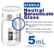 thumbnail image 2 of Biomed Solutions Vial vacío estéril sellado con tapón de goma de butilo y cierre superior tipo 1, tubo de vidrio de borosilicato empaquetado individualmente (0.3 fl oz, 8 unidades (ámbar)), 2 of 3