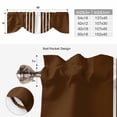 thumbnail image 6 of Brown White Stripe Tie Up Valance Curtains for Windows, Kitchen Curtains Window Treatments, Modern Rustic Vertical Striped Short Window Shades Valances for Bedroom Bathroom Cafe 54"x18", 6 of 8