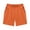 Orange, variant on Kids Girls Solid Color Athletic Shorts Above Knee Mini Length Loose Fit Breathable Fabric Elastic Waistband Bottoms for Sports Activities Brick Red 3 Years-4 Years