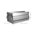 thumbnail image 2 of PTOOTP 1Set Stainless Steel Tool Box with Dual Layer Design for Efficient Storage and Organization, 2 of 5