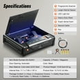 thumbnail image 6 of VEVOR Pistols Safe, Biometric Pistol Safe with Three Quick Access Ways of Fingerprints, Passwords and Keys, Handgun Safe for 2 Pistols for Home, Bedside, Nightstand, Car, 6 of 8