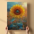 thumbnail image 3 of Sunflower Flower Canvas Wall Art 8x12 inches - Elegant Sunflower Flower Floral Canvas Print Vintage Watercolor Artwork for Living Room, 3 of 5
