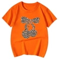 thumbnail image 4 of CONZONE Girls Summer Tops Short Sleeve Leopard Cherry Graphic Tshirts For Girls Crew Neck Soft Children T-Shirts Size 10-11 Years Orange, 4 of 4