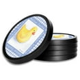 thumbnail image 1 of Silicone Non-Slip Drink Coasters with Removable Printed Absorbent Felt Pad - Set of 4 - Rubber Ducky, 1 of 3