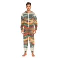 thumbnail image 3 of FORMRS Onesies Pajama for Adults Unisex Hoodie Winter Jumpsuit One Piece Sleepwear, Sizes S-2XL, Abstract Wavy Landscape, 3 of 7