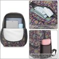 thumbnail image 4 of Paisley and Floral Purple Pattern 17" Waterproof Oxford School Backpacks for Teens, S-Shape Padded Straps, for School, Travel, Hiking, Camping, 4 of 5