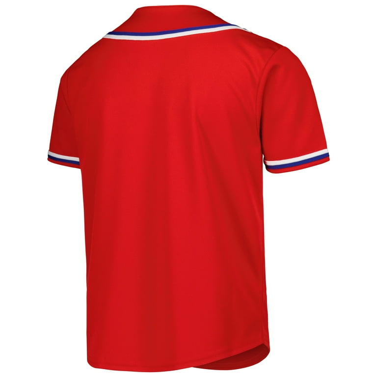 Youth Red Philadelphia Phillies Full Button Replica Jersey Walmart
