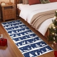thumbnail image 4 of Senfot Blue 2x6 Area Rugs for Living Room, Indoor Non Slip Carpet, Washable Rug for Home Decor, Soft Low Pile Christmas Rug with Xmas Tree Reindeer Snowflake for Bedroom, Dining Room, 4 of 7