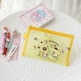 thumbnail image 4 of Sanrio-Bolsa de lápices de malla con cremallera, Hello Kitty Cinnamoroll Kuromi, estuche de almacenamiento para estudiantes, bolsa de cosméticos de papelería portátil transparente, 4 of 4