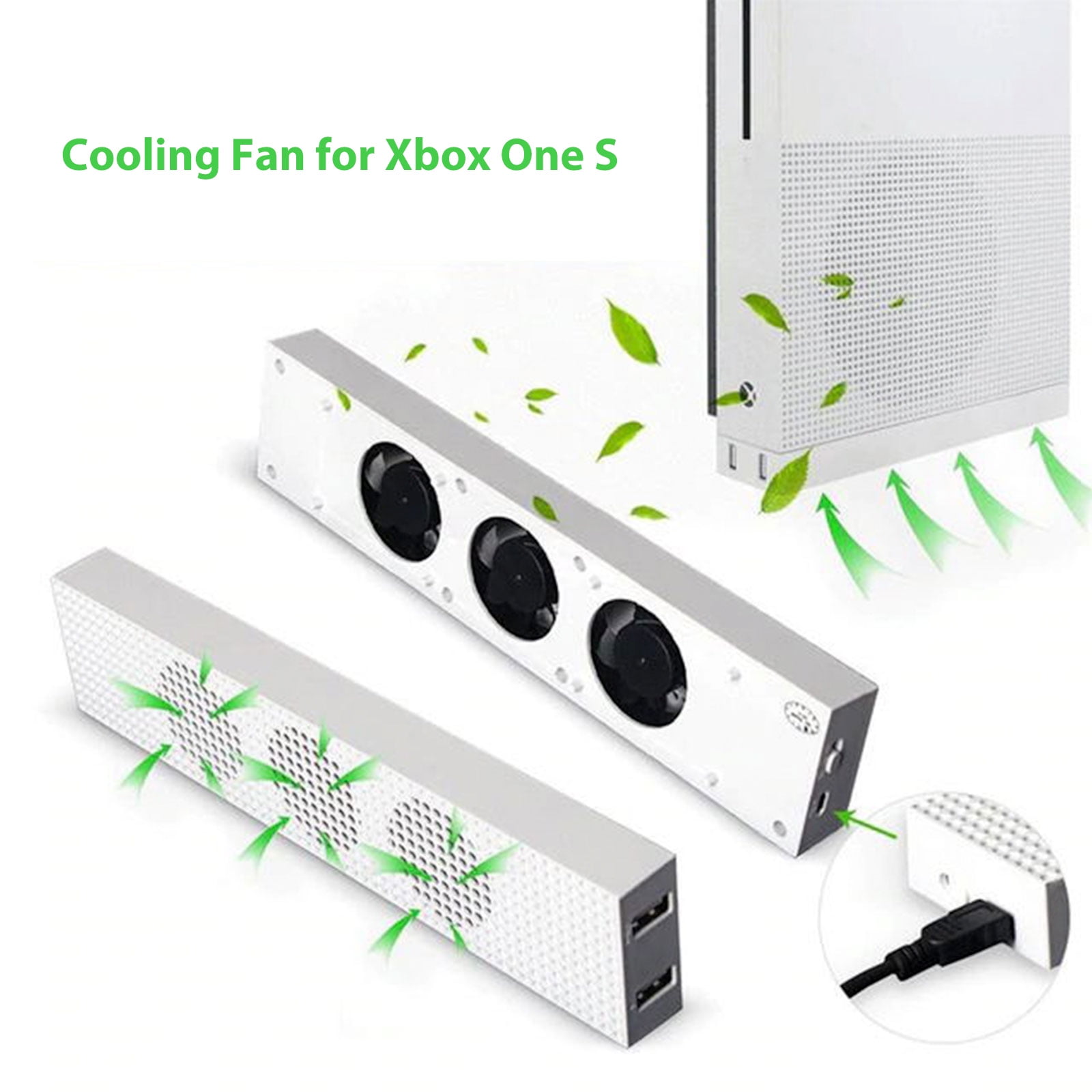 FastSnail Cooling Fan Stand Compatible with Xbox One X with 3 USB Ports and a Light Bar Only Compatible with Xbox one X Vertical Cooling Stand Compatible with Xbox One X 