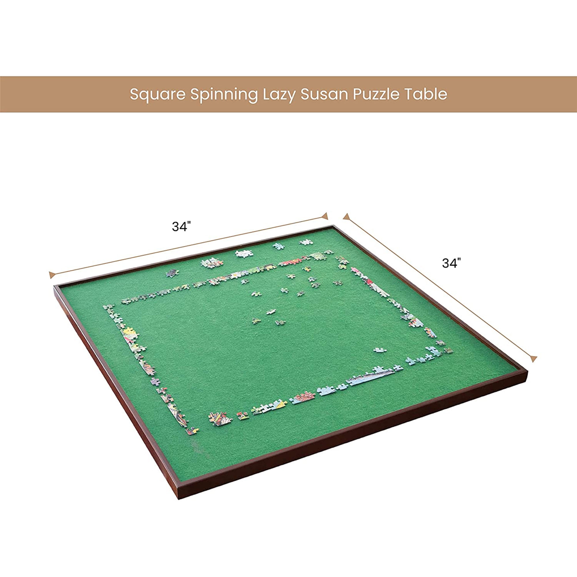 Bits and Pieces Square 1500 Piece Jigsaw Puzzle Board Spinner, 34 Inches