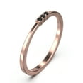 thumbnail image 2 of 0.06ct Round Three Stone Black Diamond Moissanite 10K Rose GoldWedding Band, 2 of 4