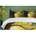 thumbnail image 4 of Ambesonne Tree Duvet Cover Sets, Oak Autumn Leaves, 2-Queen, Orange Green Brown, 4 of 7